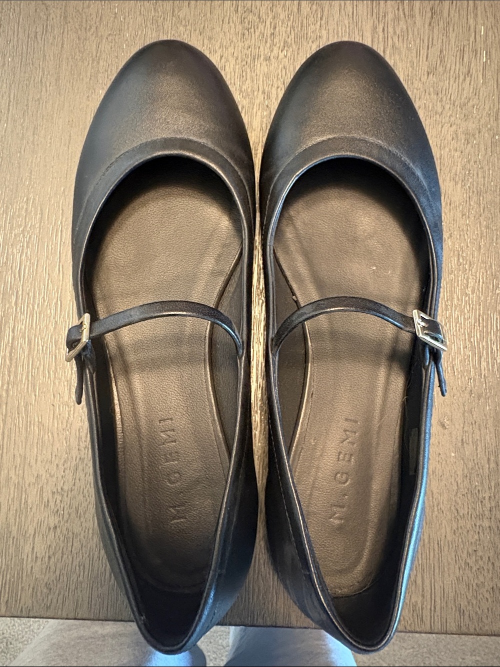M. Gemi Black Mary Jane Leather Flats